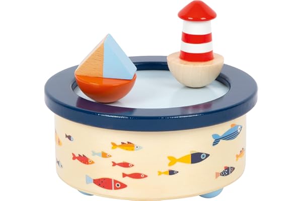 Small Foot Boîte à Musique Grand océan en Bois, avec Figurines Amovibles, pour Enfants à partir de 3 Ans, 12215