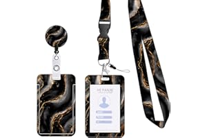 Zemolo Porta Tarjetas Identificativas,Lanyard con Tarjetero, Cordón retráctil, Llavero Retráctil con Lanyard Enfermera ID Card Badges Holder Extensible para el la escuela, oficinas