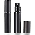AsaNana Perfume Atomiser, Refillable & Travel Size Perfume Bottle, Leaking Proof,Bottom Pump without Funnel, Luxurious Small women and men, 5ml (CLa-2P(Black&Black))