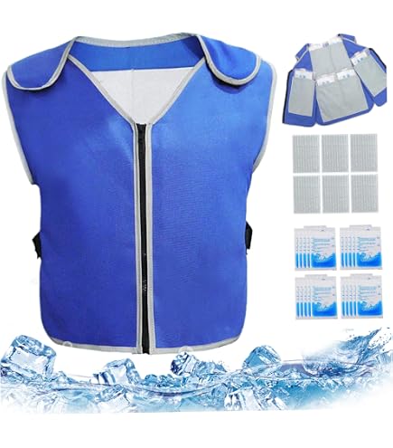 Chaleco Refrescante Instantáneo Para Verano | Tejido PVA | Ajustable Con Velcro | Para Trabajo O Ocio Al Aire Libre
