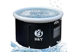 B&Y Baignoire pliable pour adulte - 89 x 55 cm - Bain de glace gonflable pour athlètes et sportifs - 342 l - Pour thérapie par eau froide