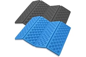 SCDZY 2 Stück Sitzkissen Outdoor Faltbar, Faltbares Sitzkissen für Unterwegs Sitzunterlage Outdoor Wasserdicht Sitzpolster Schaumstoff Thermo Sitzmatte (Grau+Blau)