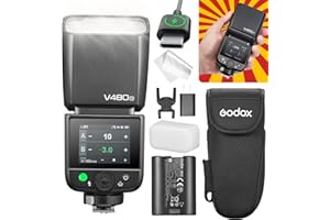 Flash GODOX V480 N per Nikon, V480N Touchscreen TTL HSS 1/8000s Speedlite, Tempo di Ricarica di 1,7s, Compatibile con Nikon Z5 II Z6 III Z50 II D3500 D7500 Z30 Z8 D850 ZFC D750 Z9