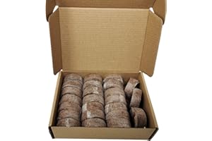 GREEN24 Kokos-Quelltabletten Ø45mm Made by Jiffy® Quell-Töpfe Aussaaterde Anzuchterde Kokostablette mit Anleitung (Ø45mm, 24 Stück)