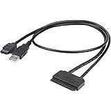 Akasa AK-CBSA03-80BK Flexstor eSATA Cable for SATA HDD and SSD