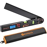 Neoteck Digital Angle Finder 400mm/16 inch 0~225&deg; Backlit LCD Digital Inclinometer Protractor Angle Level Indicator with Port