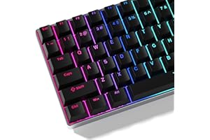 Womier Tastenkappen 60, 75, 100 Cherry-Tastenkappen, Shine-Through PBT benutzerdefinierte Doubleshot-Tastenkappen-Set, universelle Kompatibilität für Cherry Gateron MX-Schalter-Tastaturen, Schwarz