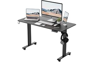 BEXEVUE Scrivania Regolabile in Altezza Elettrica - 100x60 cm Tavolo Motorizzata Telaio con Cablaggio, Sistema Anticollisione, Pannello di Controllo con 3 Funzioni Memoria, Ergonomica Standing Desk