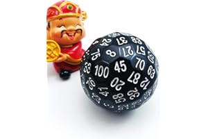 BESCON DICE Bescon Polyhedral Dice 100 Sides Dice, D100 die, 100 Sided Cube, D100 Game Dice, 100-Sided Cube of Black Colour