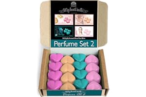 SPOTLESS LEOPARD Juego de 2 ceras de perfume mixtas, incluye 4 de cada uno de 5 g de aromas inspirados en perfumes en forma de corazón, Madame Coco, Sauvage, La Vie Belle, Lady 1 Million