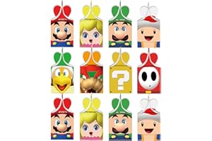 CLVSYH Cajas para Fiestas, 12 Cajas de Caramelos, Bolsas de Caramelos para Regalos de Cumpleaños Infantiles, Regalos de Cumpleaños, Artículos para Fiestas Infantiles