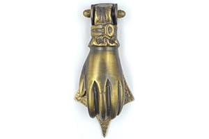 Anatolica Hand of Fatima Door Knocker Brass 6.7 inches (Antique Bronze)