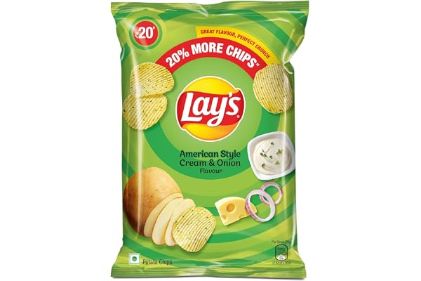 Lay's American Style Potato Chips - Cream & Onion, 58 GRAMS