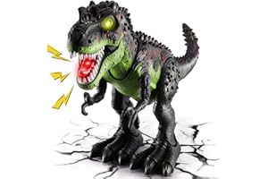 TOEY PLAY T-Rex Dinosauro Giocattolo Gigante, 47cm Dinosauro che Cammina, Tyrannosaurus Figure con Ruggiti e Luci, Giochi Dinosauri 3 4 5 6 Anni, Regalo per Bambini