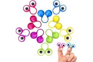 IEWRTCIN Eye Finger Puppet - 30 Pcs Large Eye Finger Puppet Many Kind of Color for Horror Themed Halloween Party or Children Day Favor Goodie Bag Stuffer