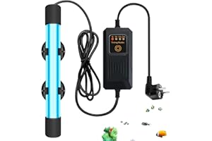 GOMETY Aquarium UV Sterilisator Licht, 13W UV Lampe Aquarium mit Timer gegen Algen & Bakterien, Aquarium UV Licht für Teich, Pool, Filter, Hundehütte, wasserdicht, für Zuhause & Küche
