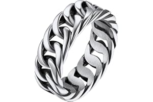 FindChic - Anello Unisex in acciaio inossidabile ipoallergenico, Anello Argento/Oro/Nero, Anello uomo acciao anello donna misura 7-14