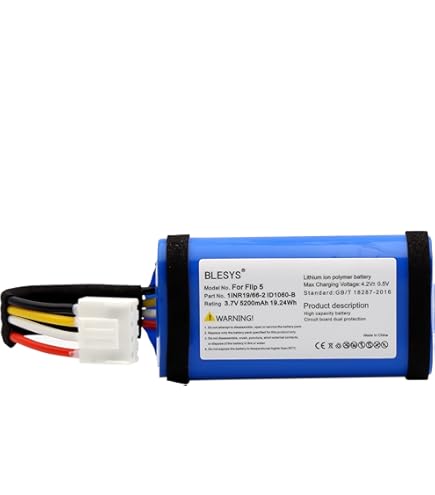 Batterie De Rechange 3,6 V/1,2 Ah Pour JBL Charge 5, Batterie Pour Haut