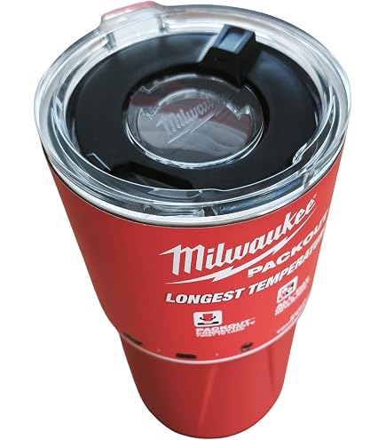 Milwaukee Bottiglia PackOut Rossa 1005 Ml Con Coperchio Chug - Sistema Modulare Twist And Lock, Antigoccia