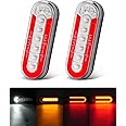 SUPAREE 12V 24V LED Trailer Lights LED Car Trailer Tail Lights LED Rear Trailer lights for Trucks Caravan with Running Stop/Brake Reversing Turn Signal IP67 Waterproof 4 Functions 2Pcs