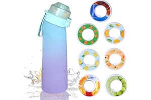 KEAGAN Confezione con 7 capsule aromatiche e pennello, 650 ml, profumo di frutta, senza BPA, 0% zucchero, per fitness e attività all'aperto