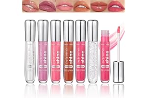 Sitovely 6 PCS Luccicante Lucidalabbra, Duraturo Super Lucente Lipstick Lipgloss, Idratante Set di Rossetti colorati, Balsamo per le labbra, cura delle labbra