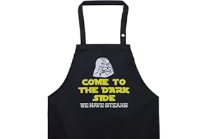 EXPRESS-STICKEREI Fartuch Barbecue – z sentencją, zabawny fartuch kucharski, fartuch do grillowania dla kobiet/mężczyzn z haftowanym sentencją, regulowany fartuch kuchenny, prezent dla fanów