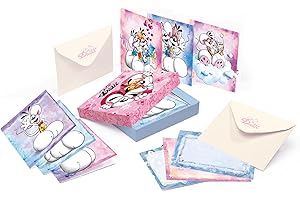 Diddl - Set mit Diddl Briefpapier - Box mit Karten & farbigen Umschlägen - Vintage Papeterie der 90er Jahre - Süße Geschenkidee für Kinder oder nostalgische Fans