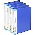 Shuban Plastic File Folder 2D Ring Clip Binder, A4 Size Heavy Plastic Tough & Durable Board Box File - 4Pcs