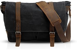 FANDARE Torba listonoszka w stylu retro na ramię płócienna torba na ramię na 14 cali, torba na ramię, torba na ramię, dla mężczyzn, kobiet, torba sportowa, praca, szkoła, tornister