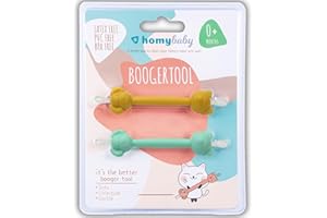 HOMYBABY® Pinza Sacamocos Bebe - Limpiadores nasales y de oídos para bebés y niños - Eliminación de cerumen y mocos - Limpia de forma fácil y segura la nariz y la cera del bebé (Modelo A, 2 unidades)