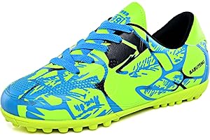 Sainilei Chaussures de Football Enfant FG/AG Professionnel Plein Air pour Garçon Football Boots TF Chaussures d'Entraînement de Football Adolescents Basses Antidérapant