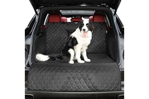 KYG Car Boot Protector For Dogs, 4 Layers Quilted Waterproof and Nonslip Backing Side/Bumper Protection for Trucks and SUVs, 102 * 180 * 34cm