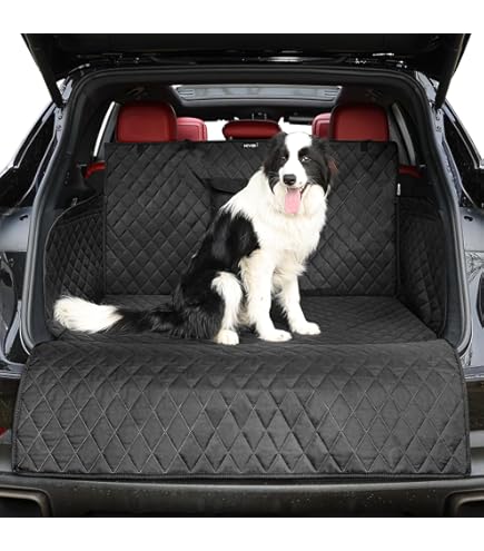 YUEDAM Housse De Coffre De Chien De Voiture Pour Skoda Karoq 2017-2023 2024 2025, Protection De Coffre De Voiture Chiens Anti-déchirure Et Imperméable Tapis De Durable