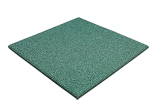 ‎LANDGRID Fallschutzmatten Grün 50x50x2,5cm Rutsche Spielplatz Gummimatten Gummiplatten Garten Pool Klettergerüst (1 Platte)