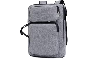 HAOZAIKEJI A3 Sac de Transport pour Planche à Dessin Étanche Sacoche à Peinture Art Portfolio Case Sac de Rangement Croquis Fichier Palette Pinceaux Enfants Artiste Portable Sac à Dos de Dessin