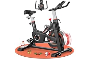 ‎ADVAMSOLER Heimtrainer Fahrrad mit Magnetischem Widerstand, Advamsoler Ergometer Hometrainer Fahrrad mit LCD-Monitor,Tablet-Halter Indoor Spinning Bike für Cardio-Training, 160 kg Belastbar