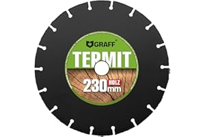 GRAFF Termit Disco de Corte para Madera 230 mm - Disco Amoladora 230 para Cortar Madera, Laminado, Plástico - Carburo de Tungsteno Disco de Corte para Amoladora Angular