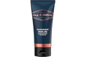 King C. Gillette Żel do Golenia dla Mężczyzn z Białą Herbatą i Olejkiem Arganowym, Transparentny, 150 ml