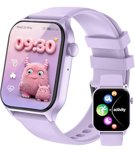 Smartwatch Kinderen - Muziek - Waterdicht - Hartslag - Roze - Lazy Cat Sieraden
