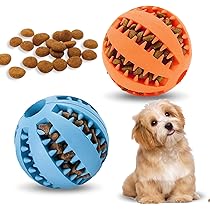 LaRoo Palla Interattiva Per Cani Con Snack - 9 Cm - Giocattolo In Gomma Morbida Per Cani Medi E Grandi