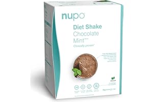 ‎NUPO NUPO® Diät Shakes zum Abnehmen Vegan Glutenfrei (Schokolade-Minze - 10 Portionen) | Leckere Abnehmshakes für Frauen & Männer | Abnehmen Pulver | Trinkmahlzeit als Abnehm Shake | Mahlzeitenersatz