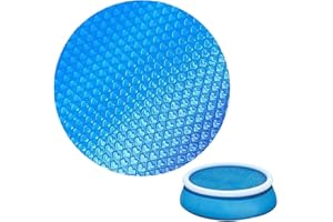 BAVOKON Pool Solarabdeckplane Rund Solarabdeckung Solarplane - Ø 360 Cm Solarplane Cover Für Runde Pools - Poolplane Solarpoolheizer In Blau,Solarabdeckplane Solarfolie Blau Für Wassererwärmung Wärmeplane