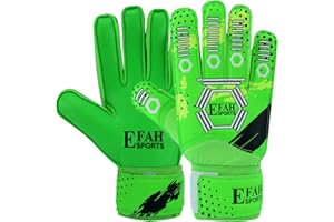 EFAH SPORTS Guanti da portiere di calcio per bambini ragazzi con forte Presa Palme