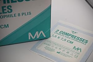 MEDIKA69- lot 600 Compresses Stériles Tissées ou gaze 5X5 7.5 X 7.5 10 x 10 cm – Les compresses stériles tissées Medika69 sont conçues pour le nettoyage lot 600 (10 X 10 NON TISSE, 600, unité)