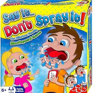 HTI Say It Don't Spray It Party Game - The Hilarious Mouthpiece Mouthguard Board Game - Family Edition