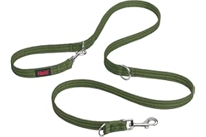Company of Animals Collar Halti Correa multifunción con Doble Enganche, Ideal para antitirones Entrenamiento canino. Cómoda de sostener. Apta para Perros medianos y Grandes (Talla L, Bosque Verde)