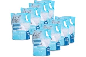 Nobleza Litière pour Chats Silice Gel 30.4L - Litière pour Chat Haut de Gamme avec Contrôle Supérieur des Odeurs et Absorption Efficace des Liquides