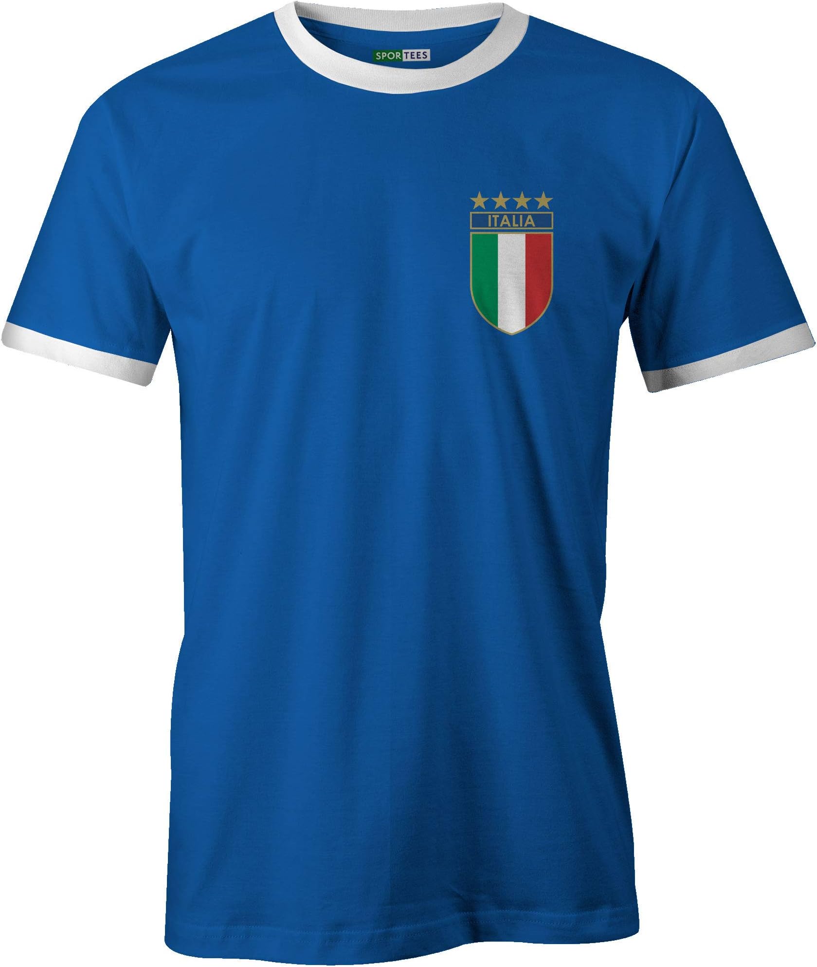Sportees Retro Adults Italy Style Ringer T-Shirt Italian Home And Away Shirts
