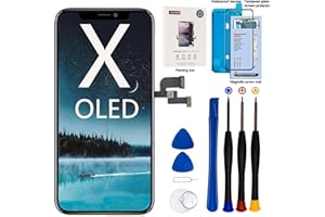 EFAITH für iPhone X Display OLED Ersatz Bildschirm 5,8" Full HD 3D Touchscreen Digitalisierer mit Reparaturset, Wasserfester Klebstoff und Gehärtetes Glas Für Modelle A1865/A1901/A1902